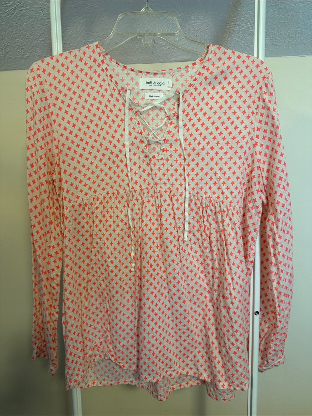 Indi & Cold long sleeved  blouse - size small
